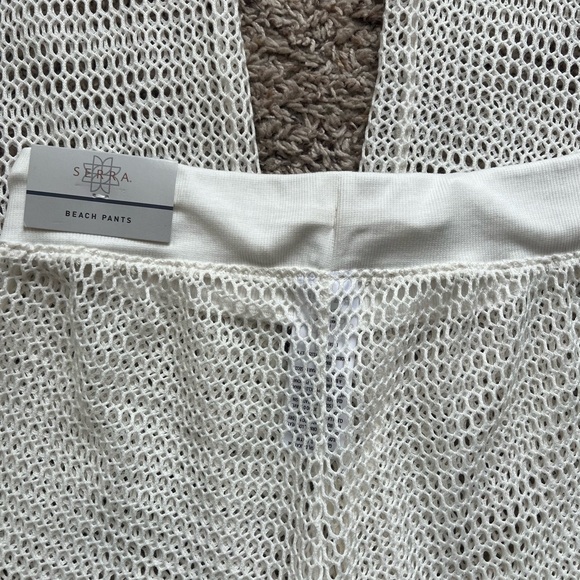 ALDI Serra Ivory Crochet Beach Pants Small - Picture 2 of 3